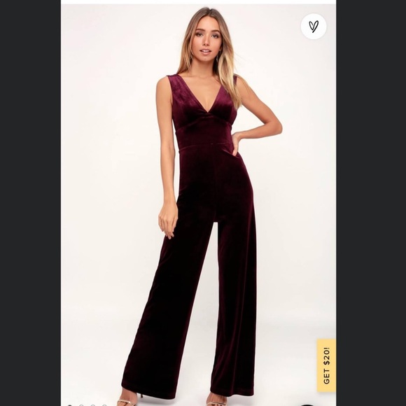 Lulus velvet jumpsuit - Picture 5 of 5